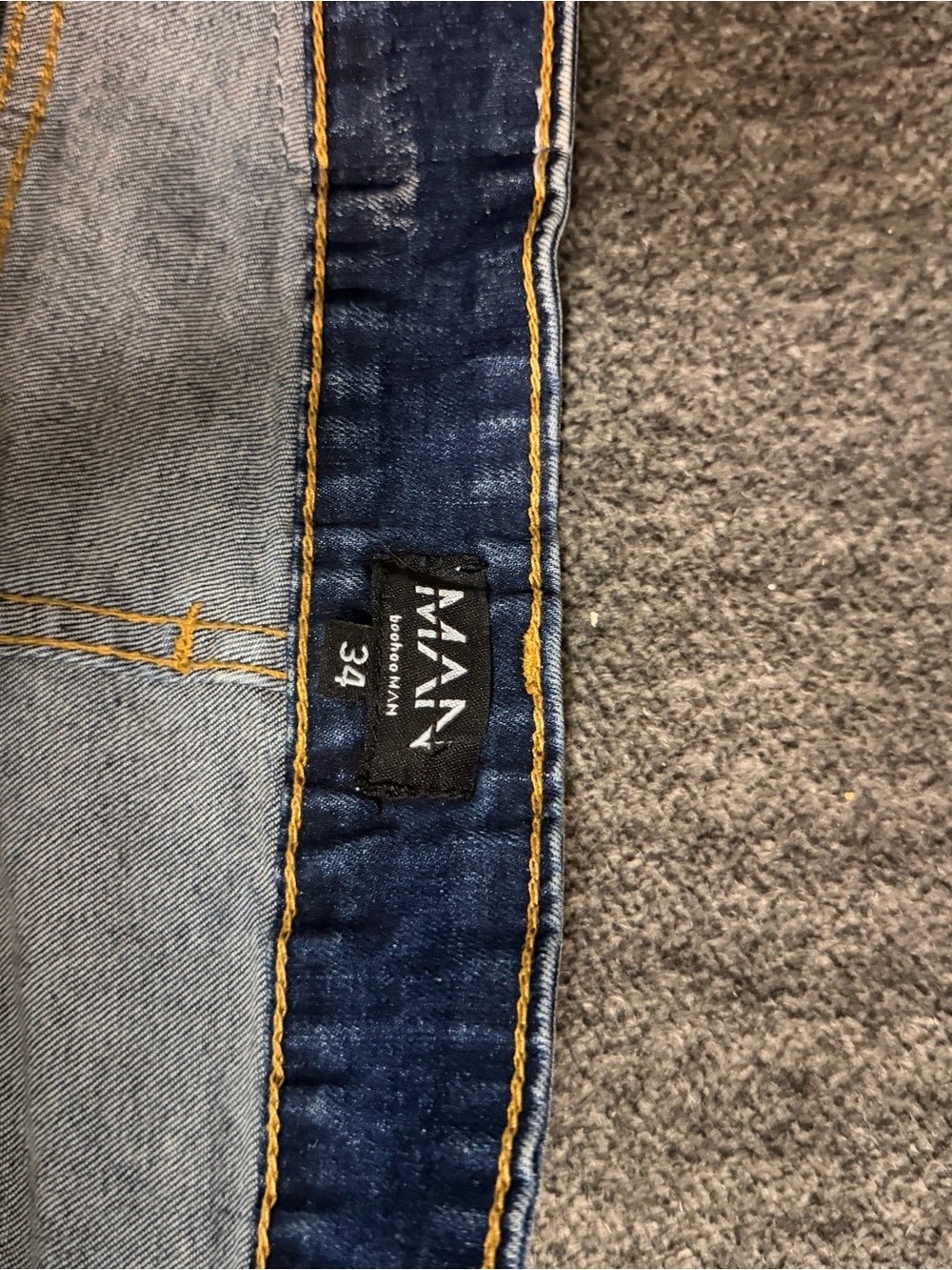 Boohoo Mens Light Blue Distressed Skinny Jeans - Picture 3 of 4